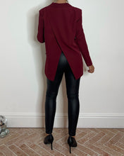 Load image into Gallery viewer, Open Back Blazer in Burgundy
