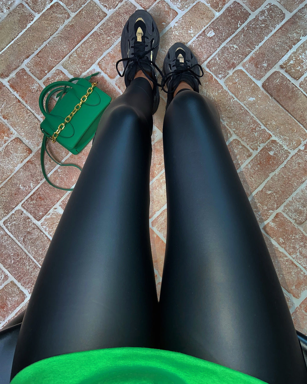 Essential Faux Leather Leggings in Black