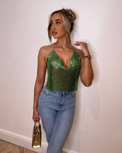 Load image into Gallery viewer, ‘Miley’ Chainmail Top in Green

